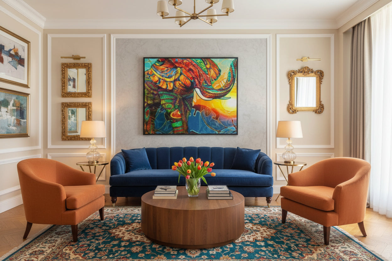 Sunshine Elephant Tapestry Home Art Decoration