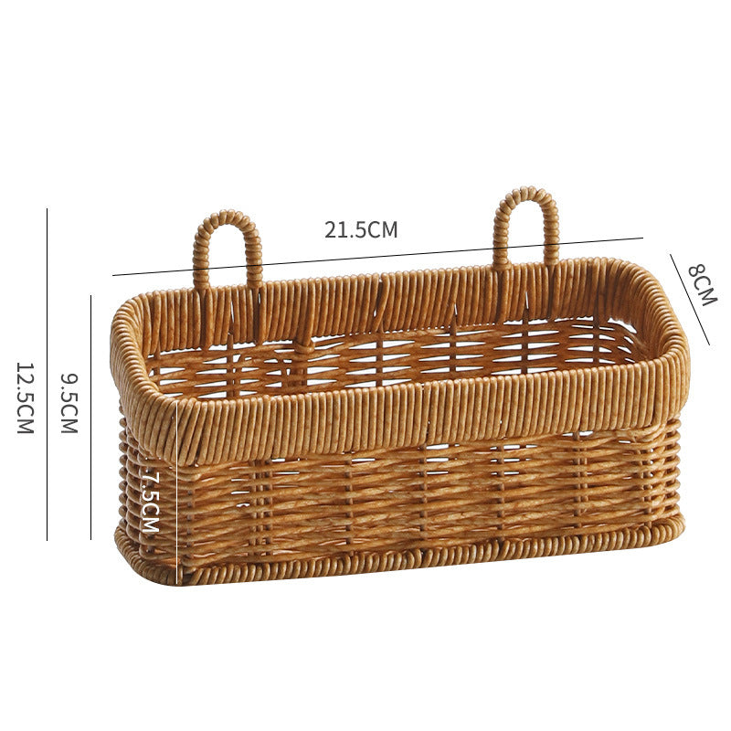 Rattan-Style Kitchen Ginger And Garlic Storage Basket