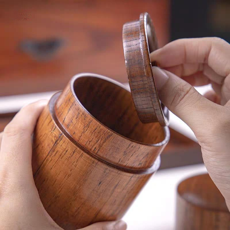 Tea Pot Wooden Texture Storage Rack Portable