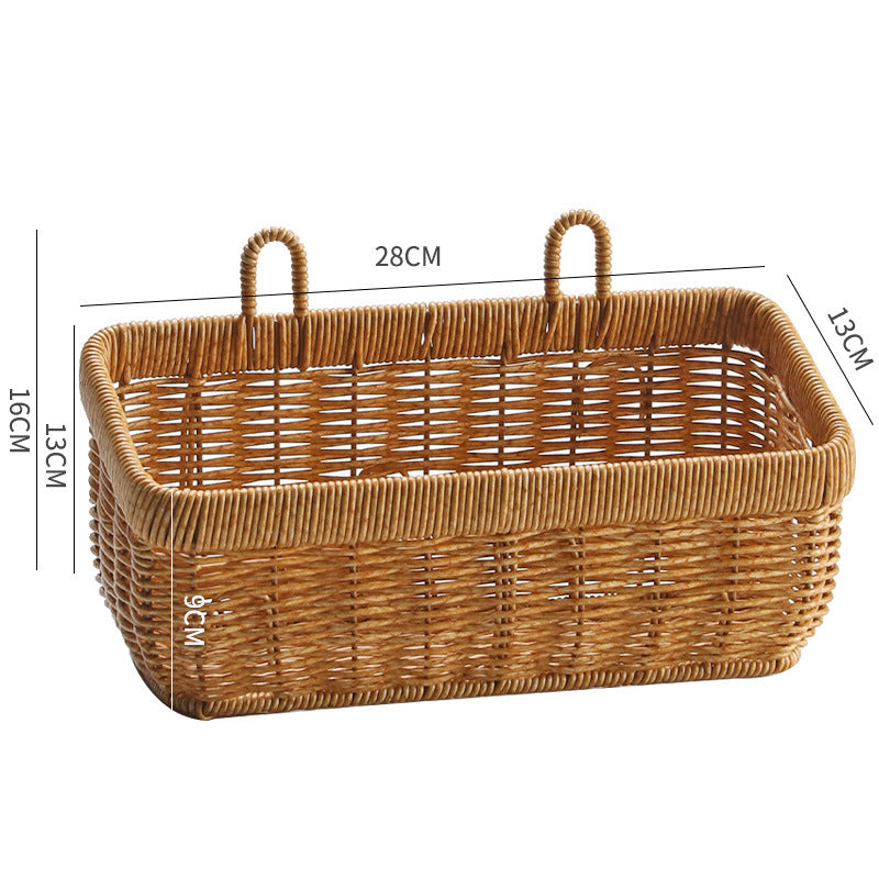 Rattan-Style Kitchen Ginger And Garlic Storage Basket